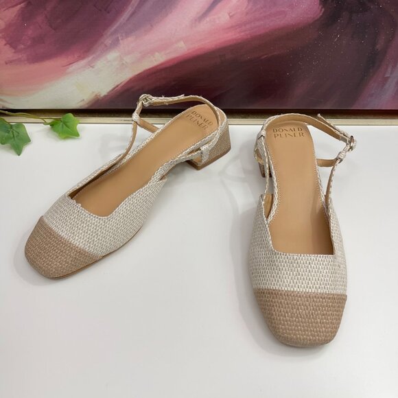 Donald J Pliner Woven Slingback Pump in Natural Sand Size 9 - Picture 5 of 9